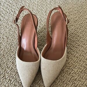 ASOS Cream and Brown Slingback Heels